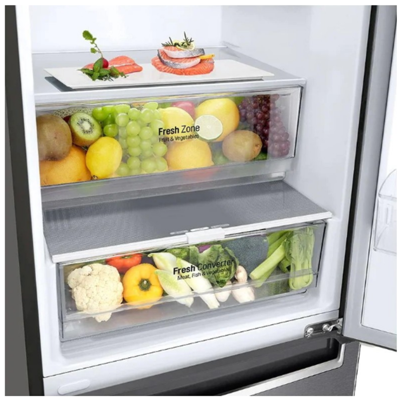 Холодильник LG GBP62DSNCN графит