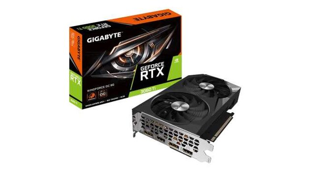 Видеокарта GigaByte nVidia GeForce RTX 3060 Ti 8Gb GV-N306TWF2OC-8GD