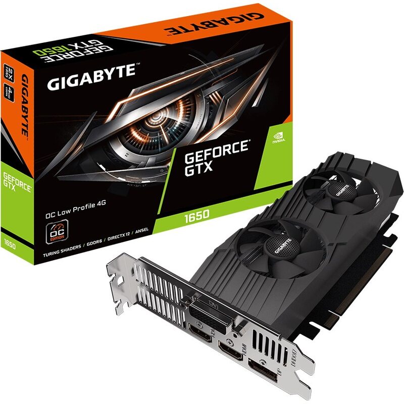 Видеокарта Gigabyte GeForce GTX 1650 D6 OC Low Profile 4G (GV-N1656OC-4GL)