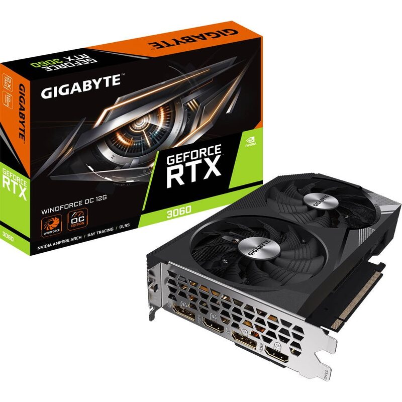 Видеокарта Gigabyte GeForce RTX 3060 WINDFORCE OC 12G LHR (GV-N3060WF2OC-12GD)